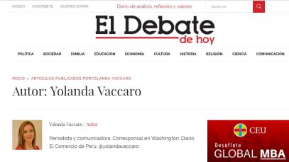 Yolanda Vaccaro El debate de hoy