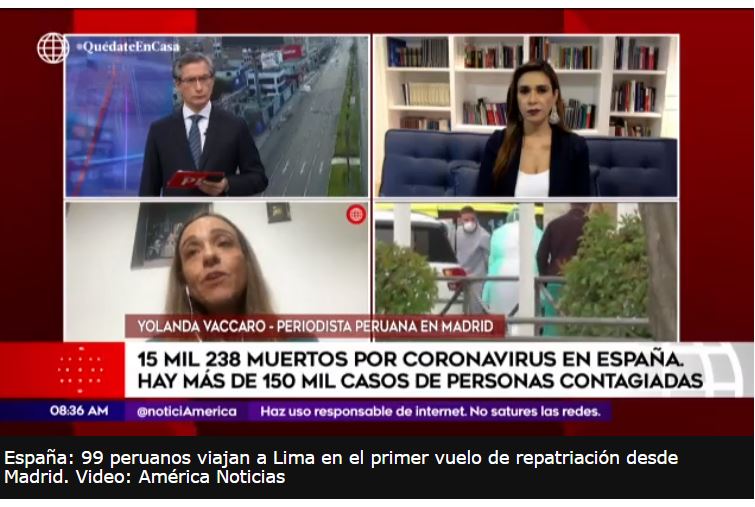 Peruanos repatriados desde España por la crisis del Coronavirus
