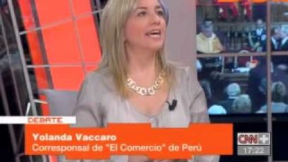 Yolanda Vaccaro en CNN habla sobre la concesión del Premio Nobel a Mario Vargas Llosa. Videos